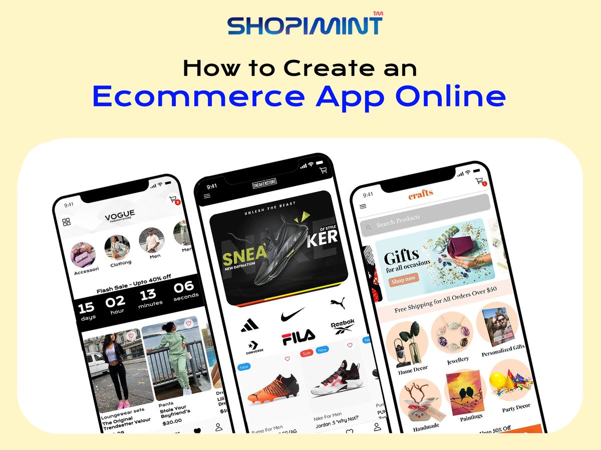 How to Create an Ecommerce App Online